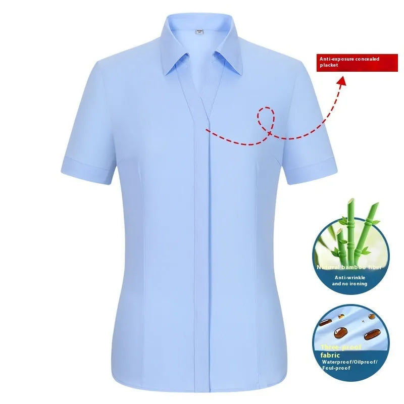 Men's slim fit bamboo fibre business shirt in solid colour with square collar.