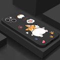 Classic black corgi TPU silicone phone case for iPhone 15 with shockproof protection