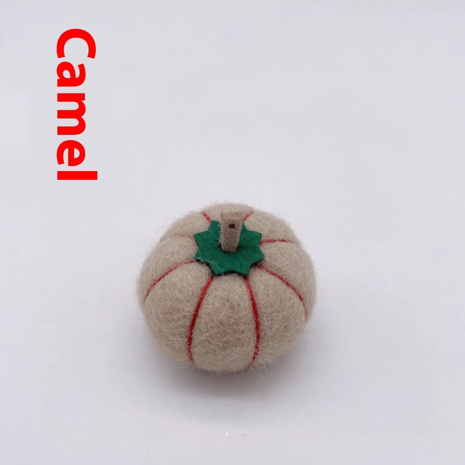 Wool felt pumpkin poke ornaments for doll decoration in multiple colours