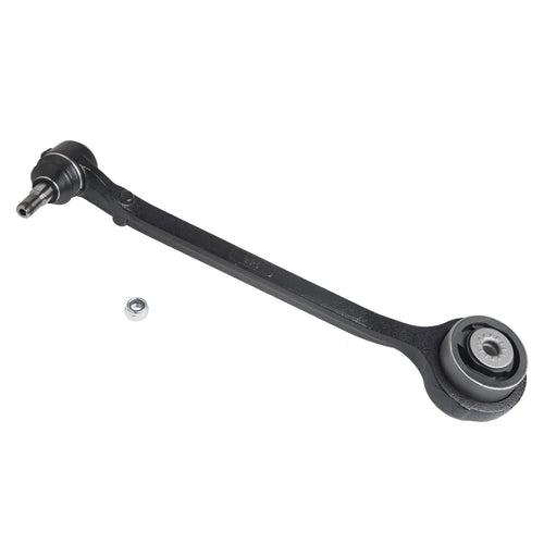 Black automotive control arm for Dodge and Chrysler MacPherson suspension systems