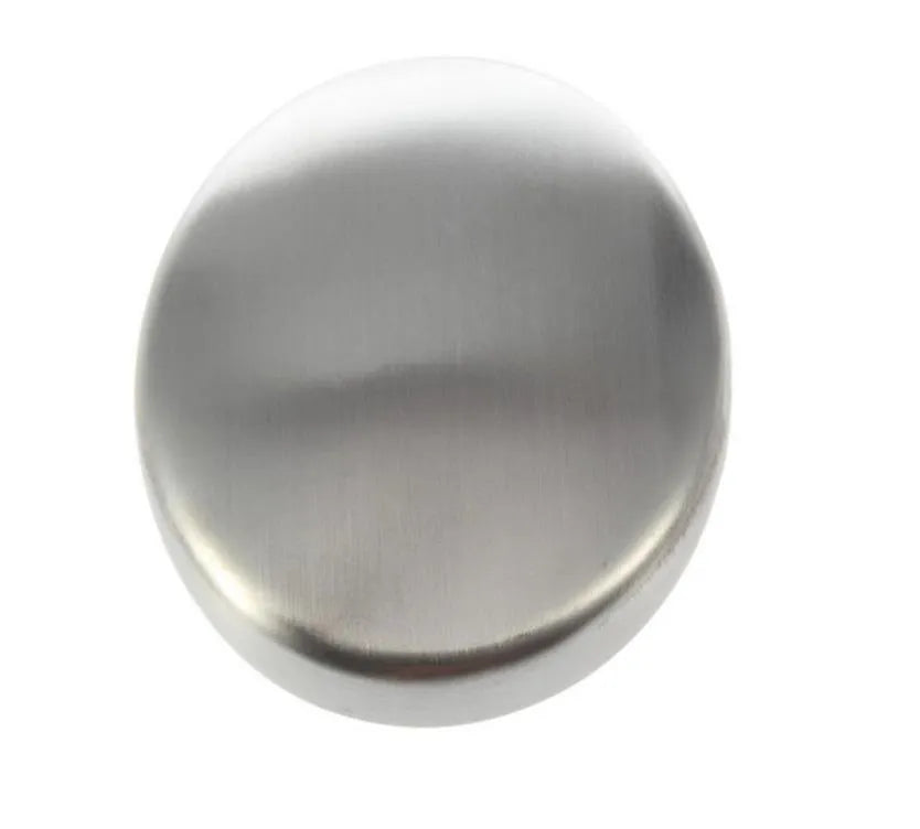 Set of three silver stainless steel deodorant soap bars each 6.2x4.2 cm in OPP packaging