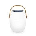 White plastic garden ambience light, IP65 waterproof, USB rechargeable, two sizes 18x27cm and 21x31cm
