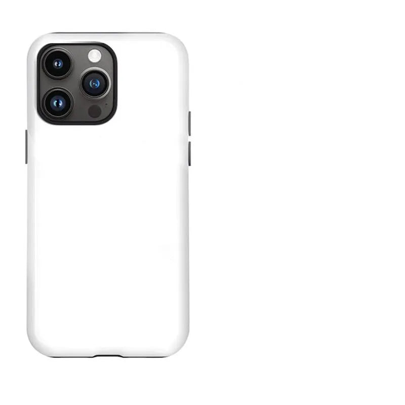 White round edged film frosted phone case for Apple iPhone with glossy and frosted shell options, feilin material