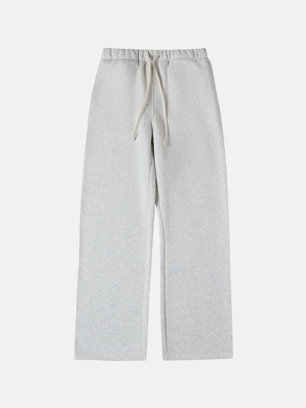Men's black fleece-lined loose fit sweatpants with an elastic drawstring waistband.