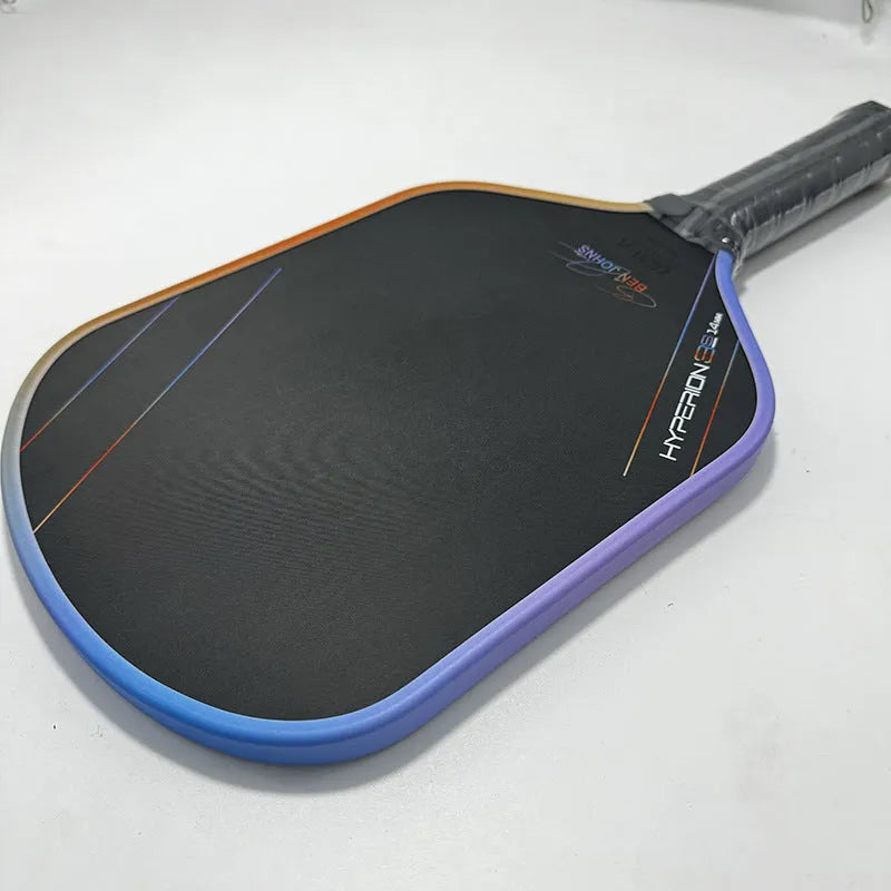 Pickleball paddle with carbon fibre matte surface showing cloth pattern texture