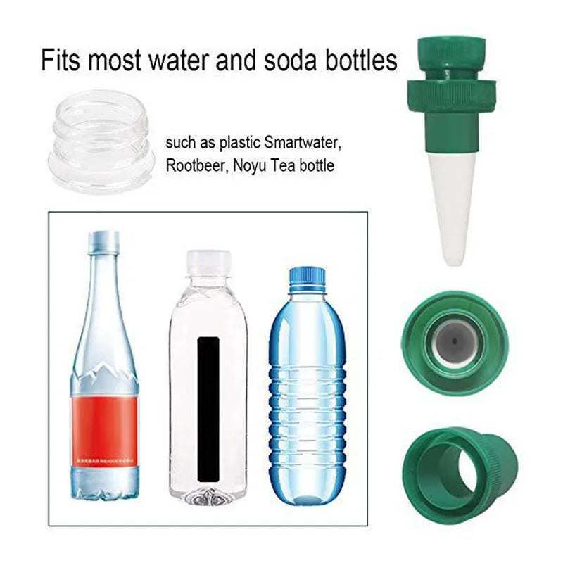 Green ceramic automatic plant watering dripper device for garden irrigation
