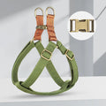 Brown vest style dog leash with alloy clip fastener for small to medium dogs