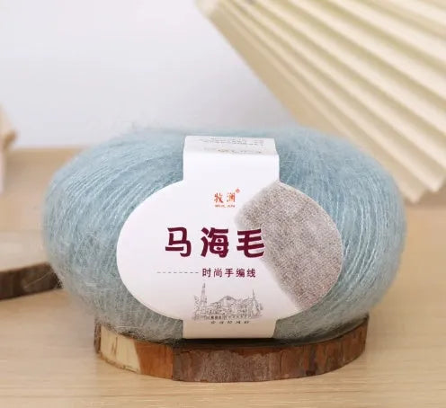 Mohair wool ball for DIY scarf knitting in multiple colour options