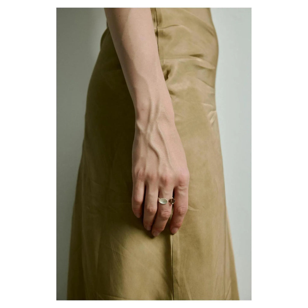 Small round spoon stewed pork design ring and bracelet set with electroplated alloy construction