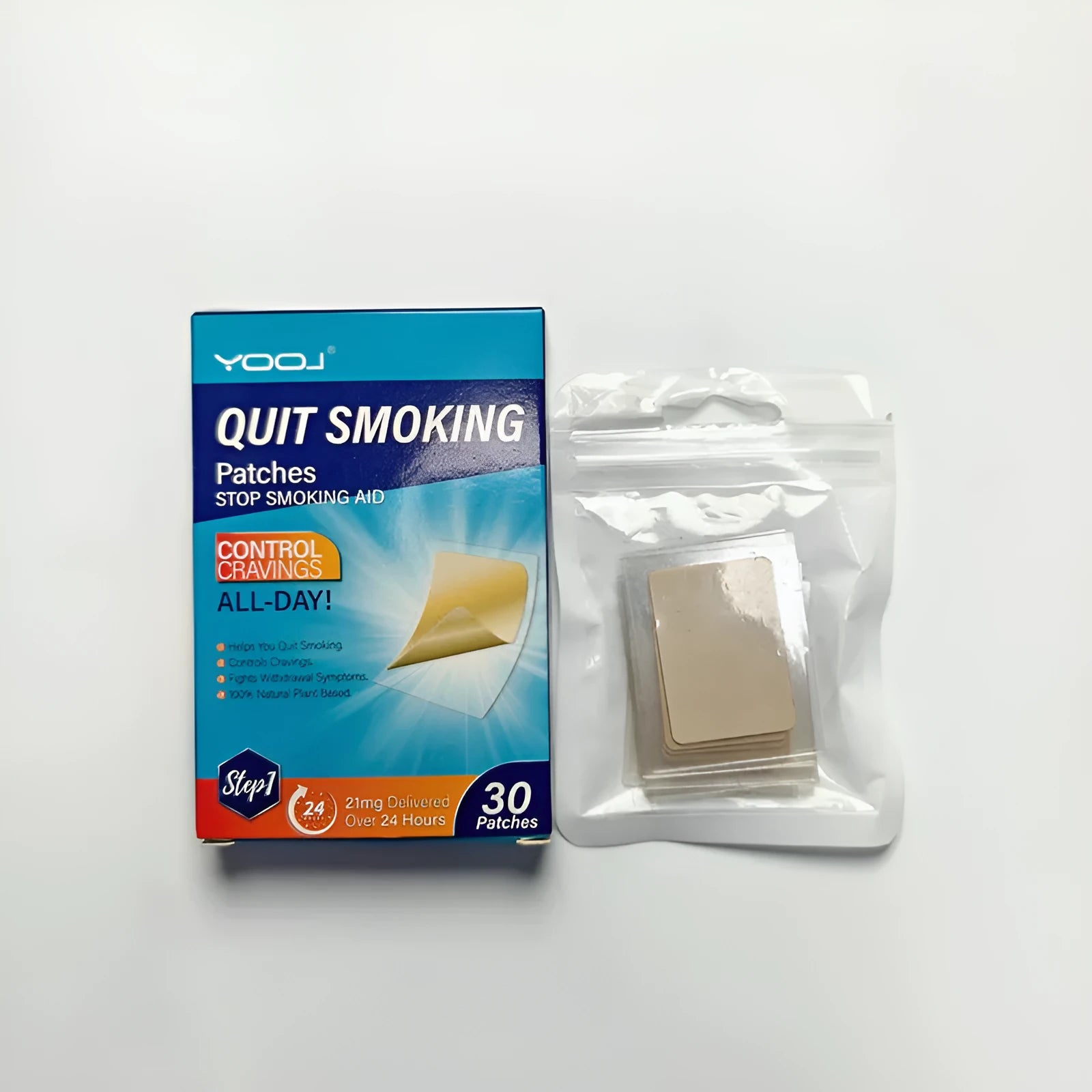 30-piece plant extract nicotine patch pack for smoking cessation