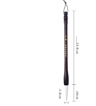 Large traditional Chinese painting brush with wolf and sheep hair bristles in big bucket handle