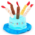 Blue or pink dog birthday hat measuring 21cm for pet celebrations