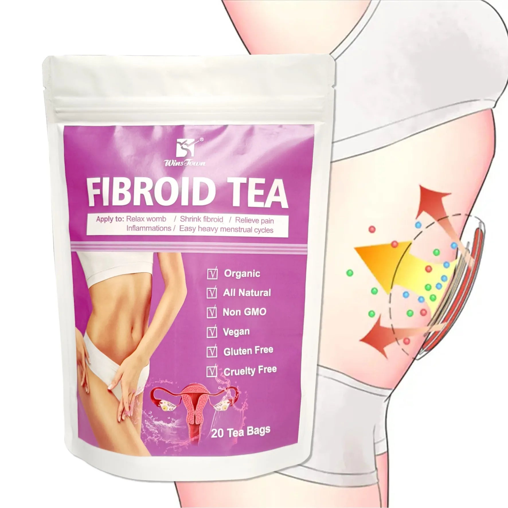 C83 Winstown Fibroid Tea bag pack for cold extract herbal tea