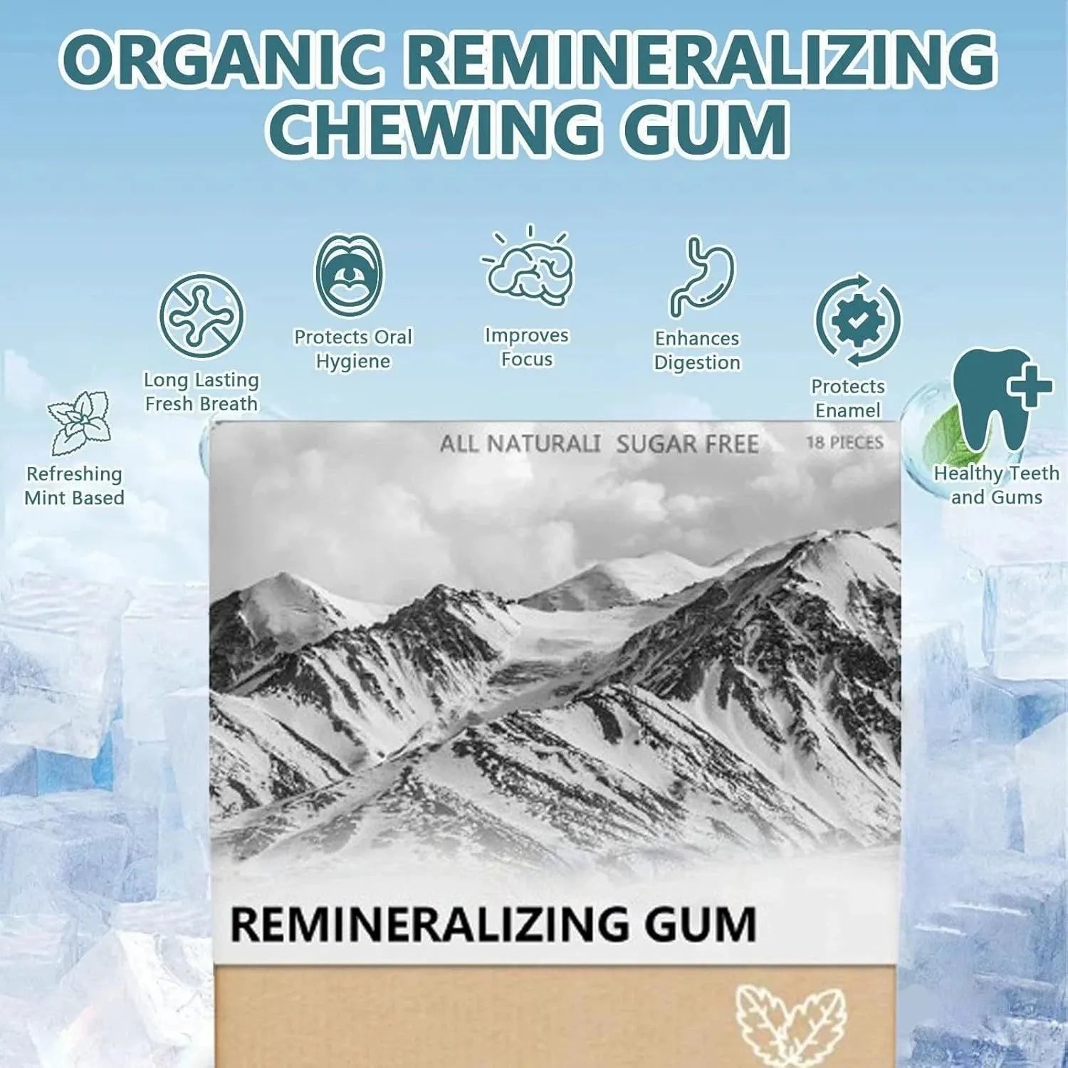 Box of 18 frankincense mint dietary supplement capsules with vegetarian capsules