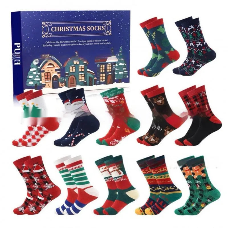 Christmas Socks Blind Box resin craft decoration with plastic components for holiday party displays