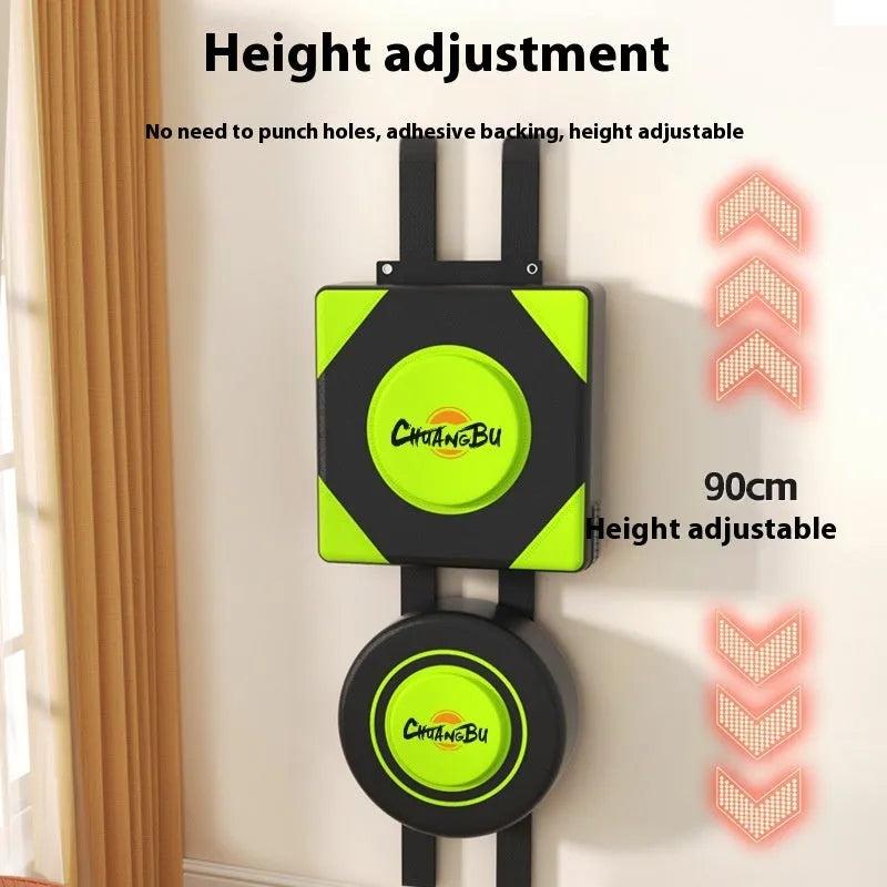 Wall-mounted boxing training target in PU leather with hanging hardware