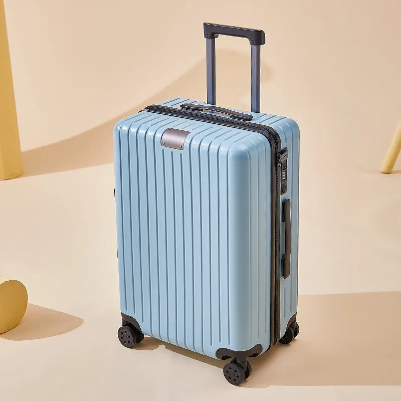 PC travel universal wheel suitcase in solid colour with dry wet separation, 20 inch size