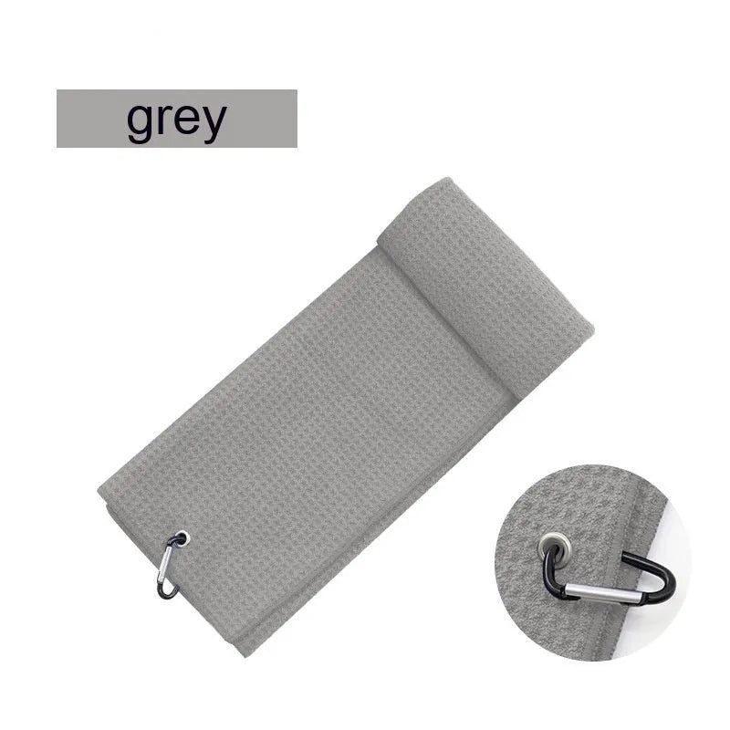 Waffle textured golf ball cleaning towel in assorted colours with 30x30cm and 30x40cm size options