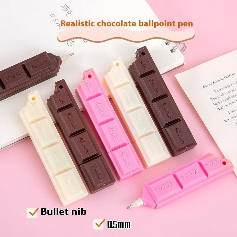 Chocolate ballpoint pen with 0.5mm tip in creative simulation food design