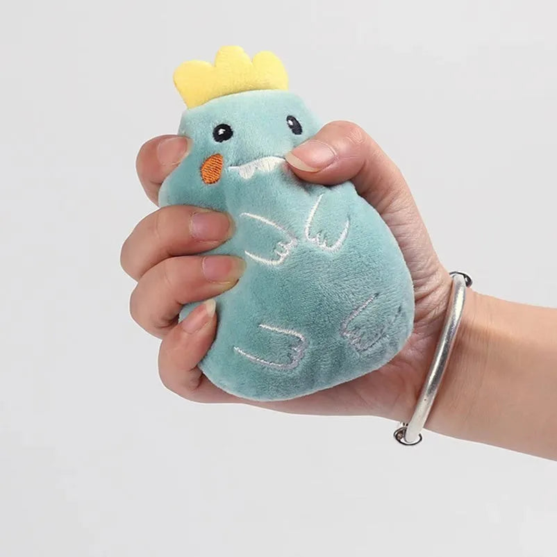 Four colourful catnip cat toys with chirping sounds for interactive play