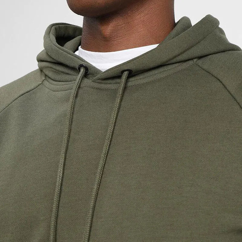 Mens long sleeve pleated stripes hoodie with lapel collar, black, worn casually
