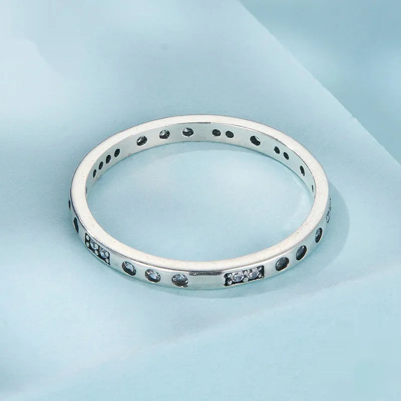 SCR1157 Moss Password I Love You sign silver alloy ring with oxidised black finish.