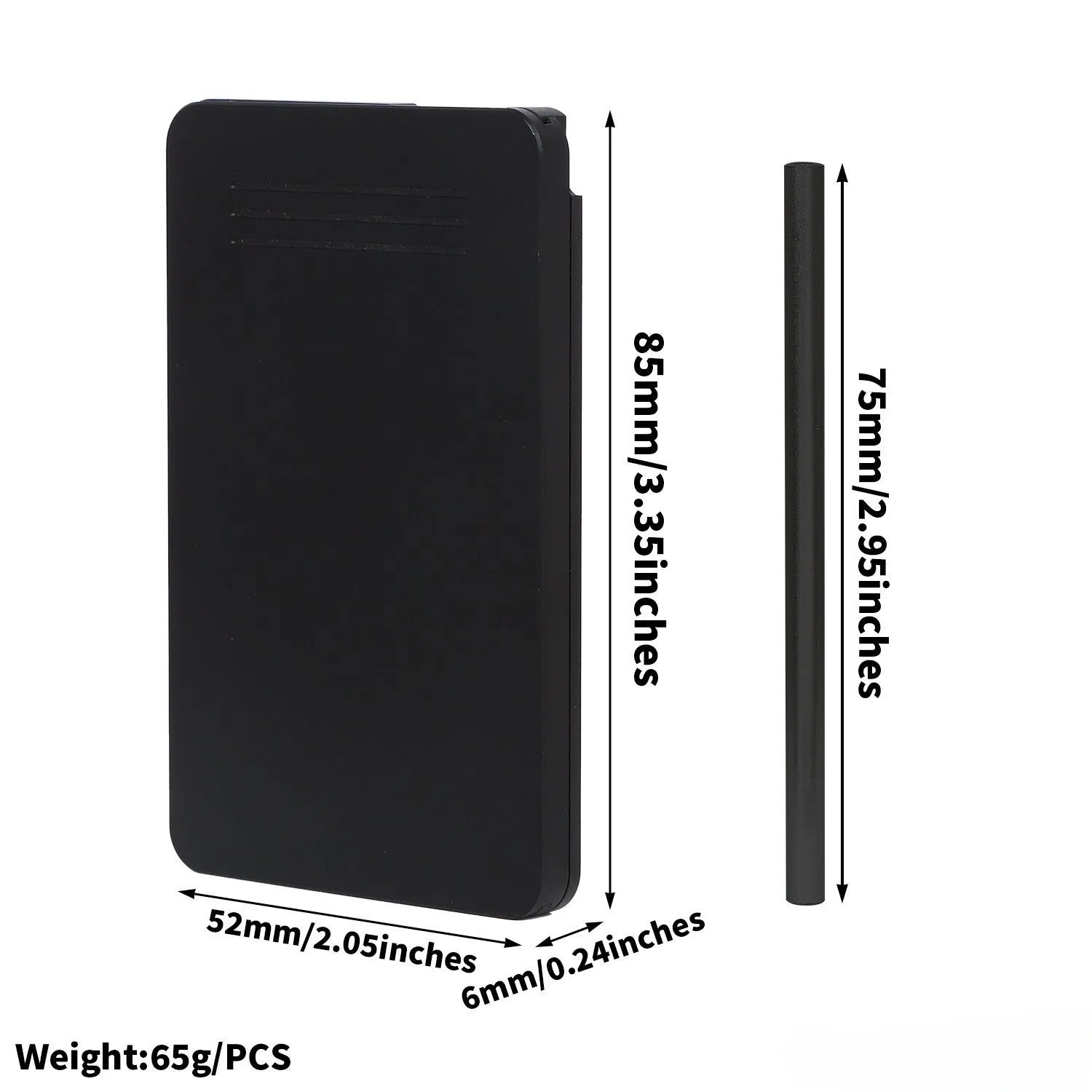 83mm long metal push-pull cigarette case with bottle opener in gold finish
