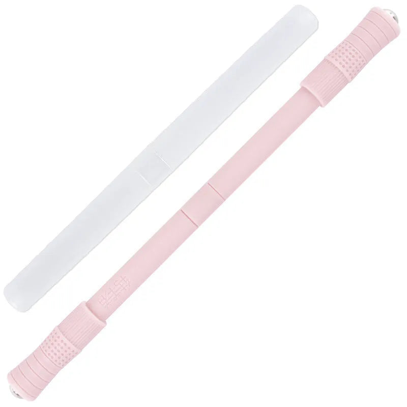 Student spring pen in black with storage tube for finger balance training