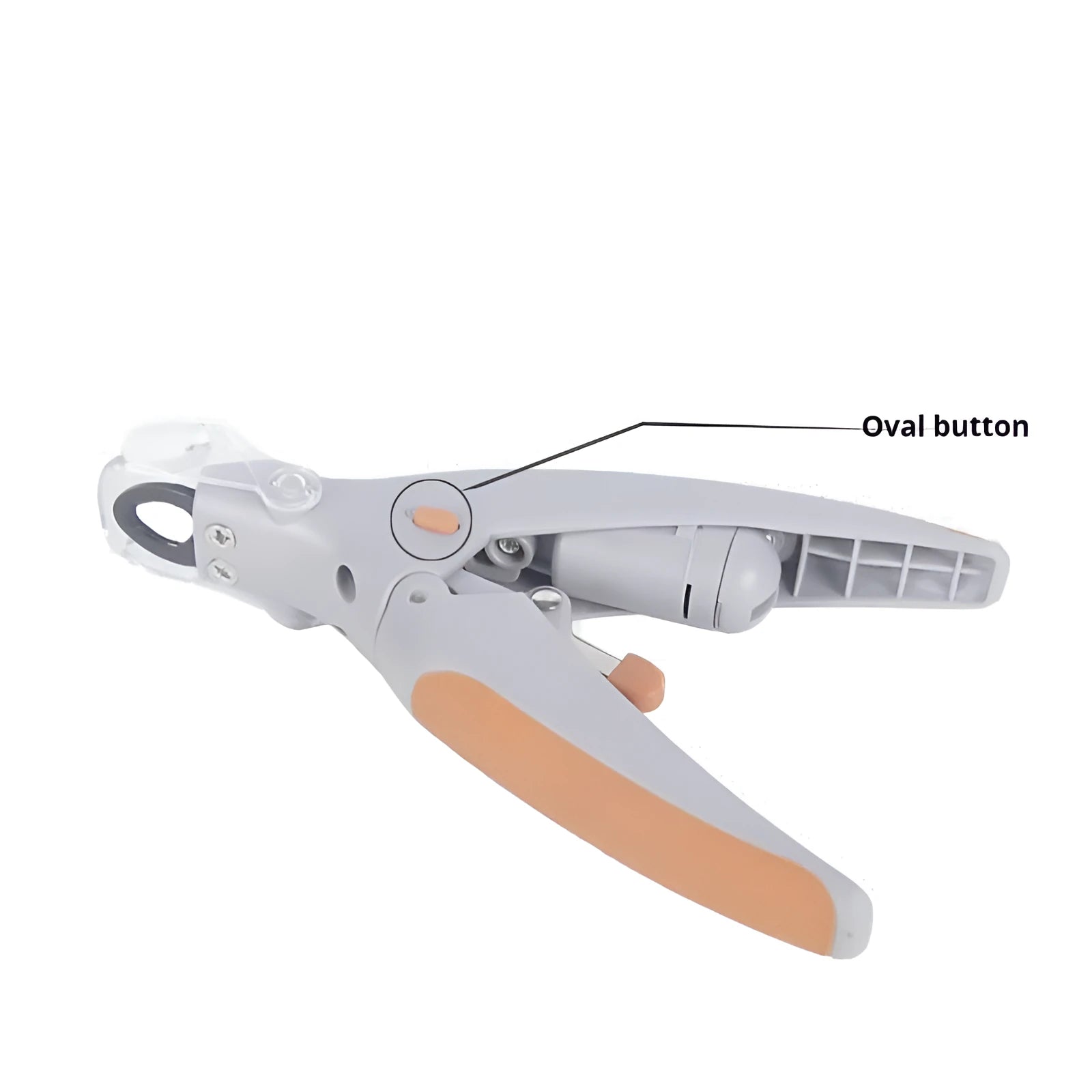 Dog nail clipper with imitation blood line indicator and built-in LED light for pet grooming