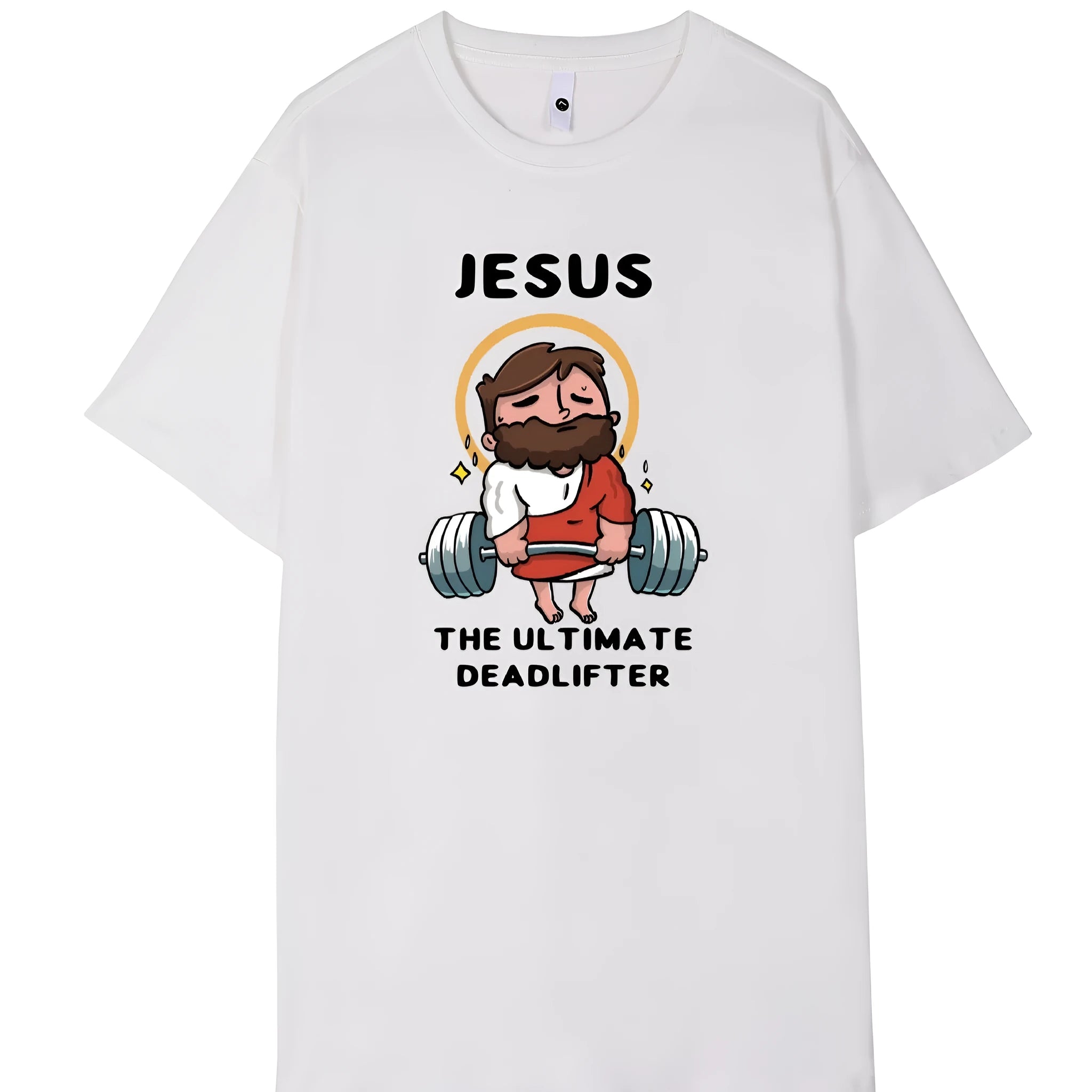 Men's short sleeve pure cotton T-shirt in apricot colour on a hanger