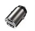 Black 30W mini car cigarette lighter charger with PD and QC 3.0 fast charging support