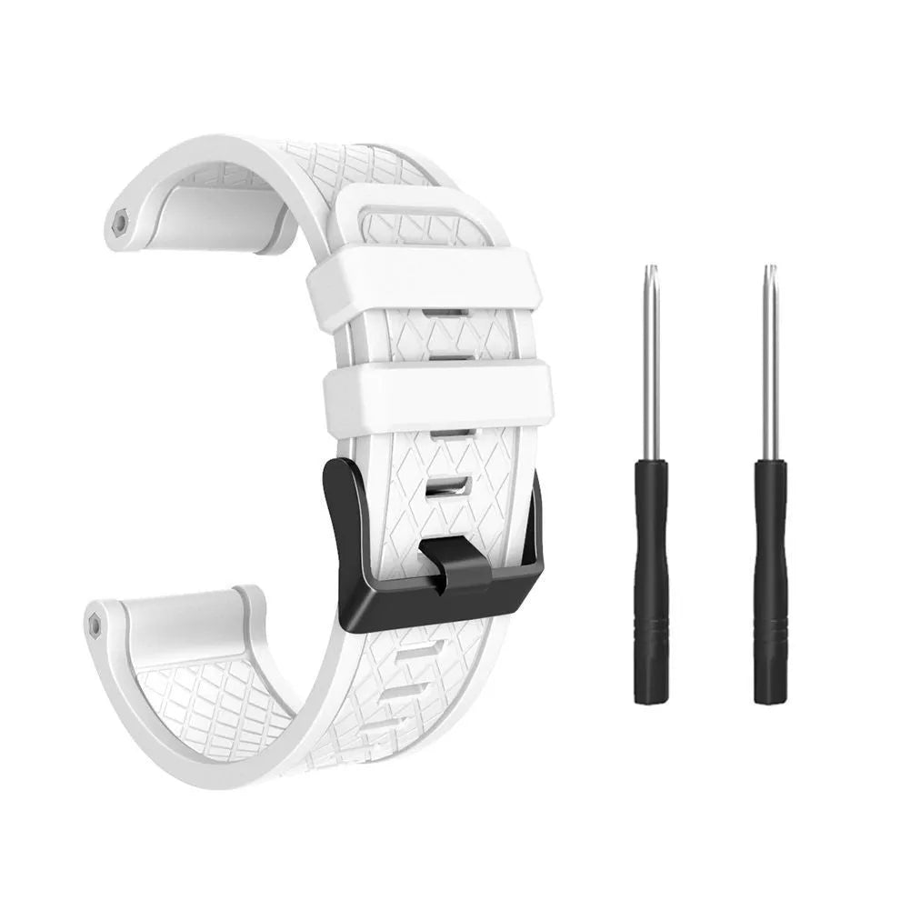 26mm black silicone watch strap with stainless steel buckle for Jiaming watches