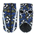 Reflective thick-shell dog jacket in geometric blue, red, or graffiti patterns for XL to 6XL sized pets