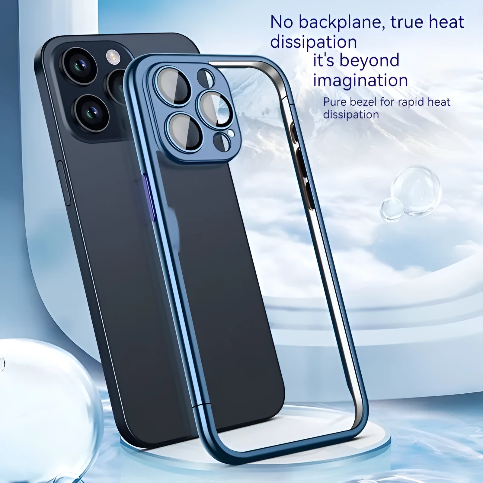 Matte plating frame phone case for Apple iPhone in Titanium Gray with glass lens protector