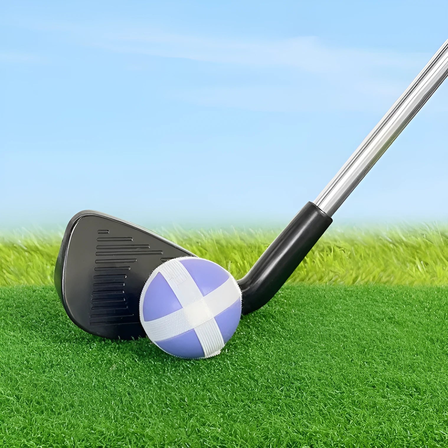 Golf metal club set with adult and child size options for outdoor practice