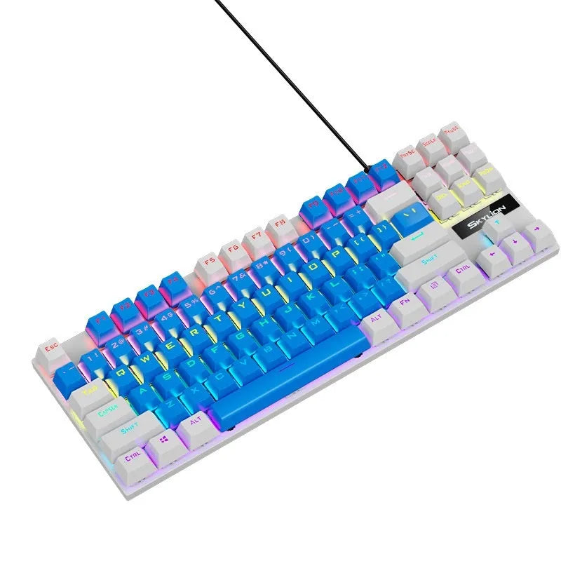 K87 mechanical wired keyboard with choice of green or red switches in multiple colour options
