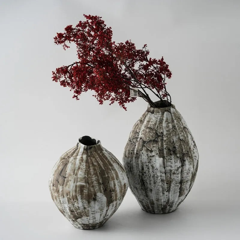 Hand-painted New Chinese style white porcelain ceramic vase in multiple sizes for home decor