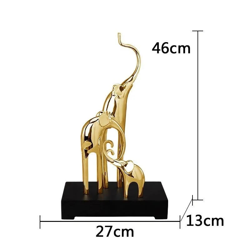 European style elephant decorative craft ornament with gold electroplated or painted colour finishes