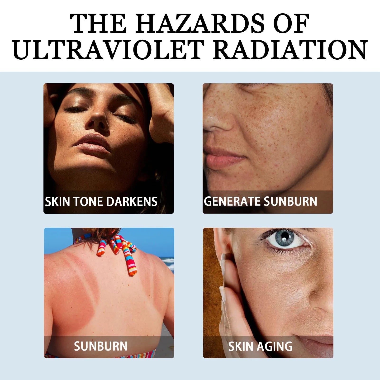 30g tube of moisturising protective lotion with UV isolation for face and body.