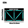 Cushion coloured rubber football training mat for indoor skill practice