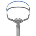 Ventilator nasal pillow set with silicone nose pads, cushion, and plastic headband