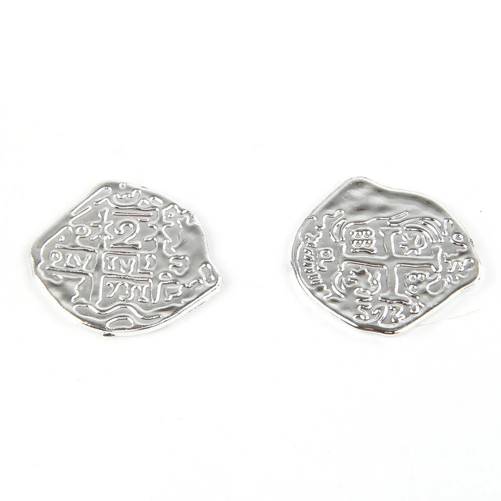 100 plastic Roman pirate coins with metallic electroplated finish in bronze, gold, and silver colour options