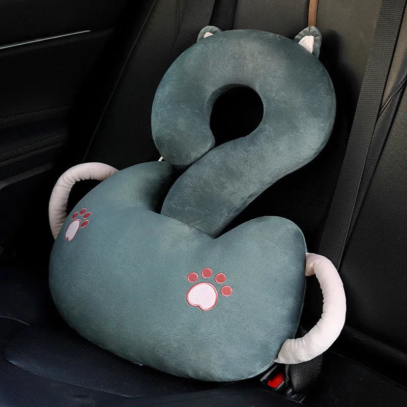 Cartoon animal cushion pillow with question mark hug design for cars, 65x65cm square size