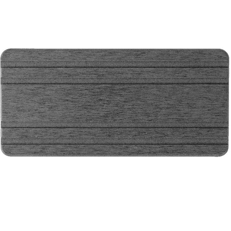 Set of three square diatomaceous earth bathroom draining pads in solid colours