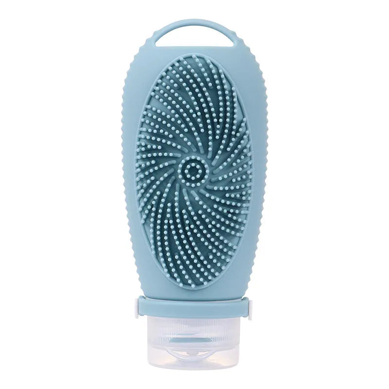 Silicone bath brush storage bottle in multiple colour options with 100ml capacity