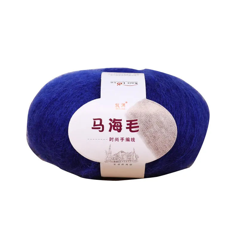 Mohair wool ball for DIY scarf knitting in multiple colour options