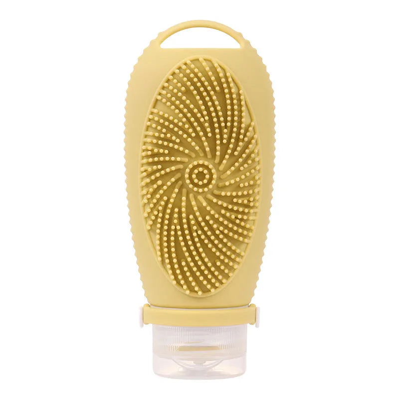 Silicone bath brush storage bottle in multiple colour options with 100ml capacity