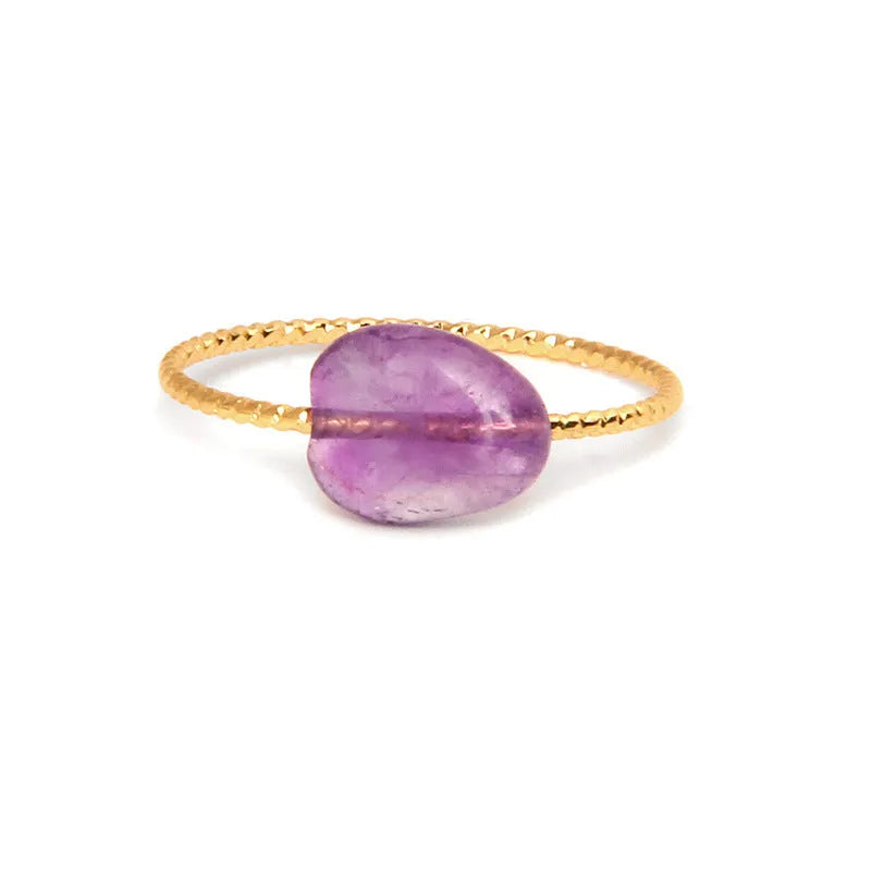 Geometric agate niche ring for women showing carved design detail in one of eight available colours