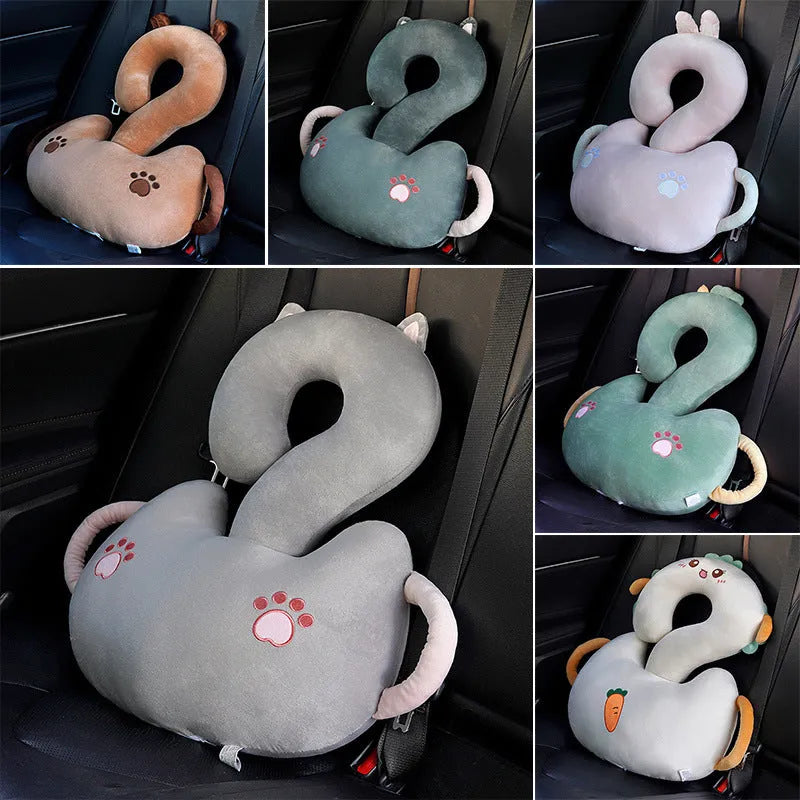 Cartoon animal cushion pillow with question mark hug design for cars, 65x65cm square size