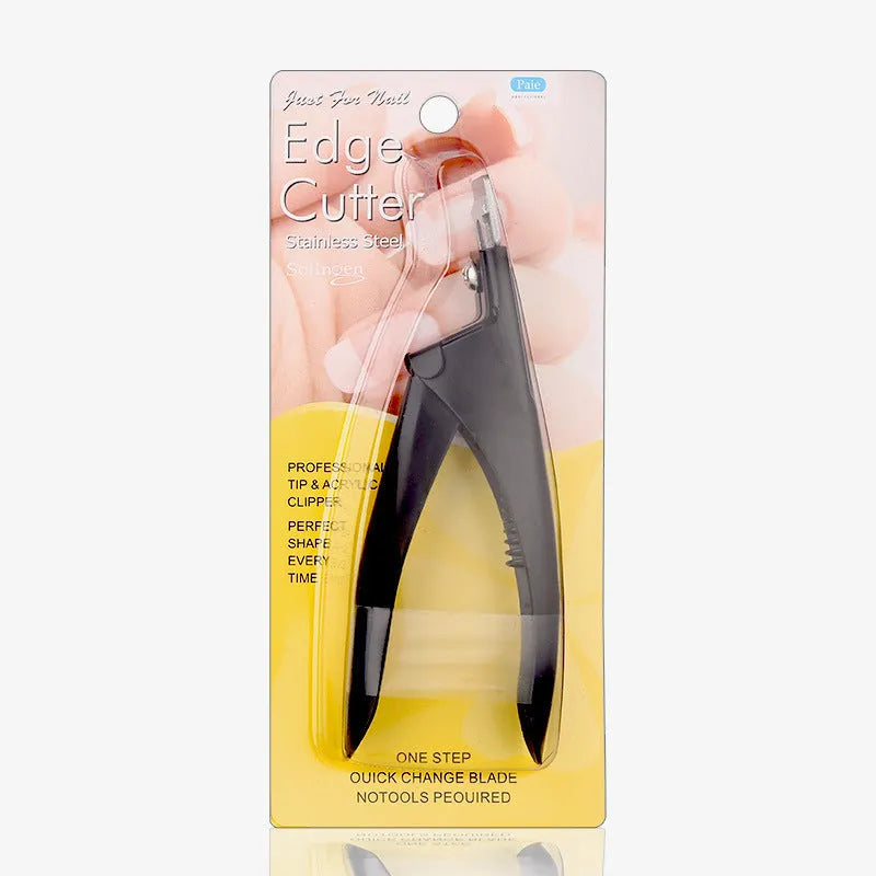 Titanium French U-shaped nail scissors with stainless steel blades and three handle colour options